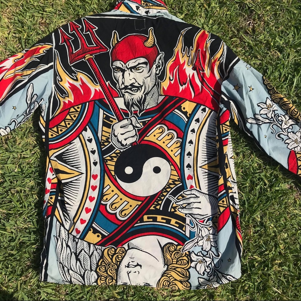 MOSCHINO JEANS YIN YANG ANGEL & DEVIL DEMON VTG